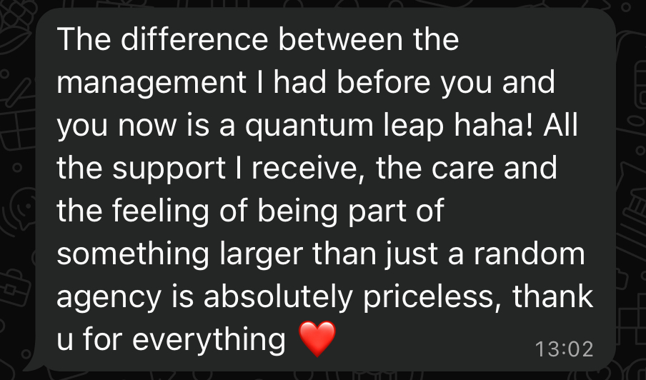 WhatsApp review from Claire